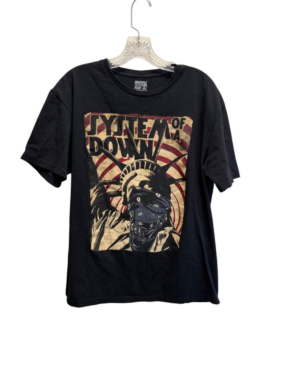 System Of A Down Graphic Band Tee Black 100% Cotton Short Sleeve size Large